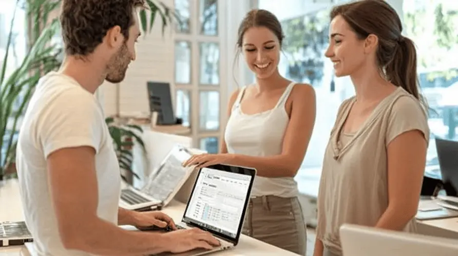 Team bei der digitalen Schichtplanung