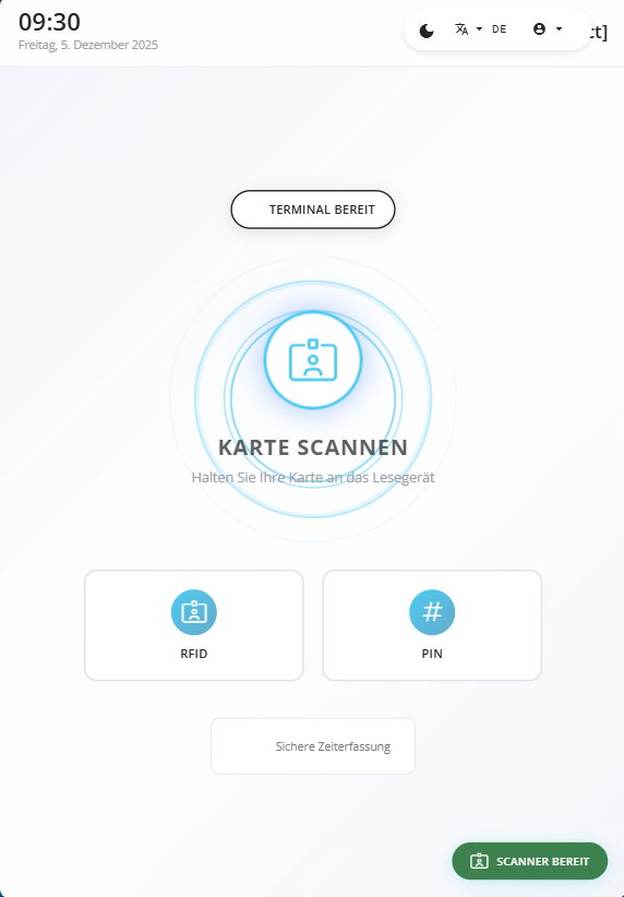 Terminal Karte scannen