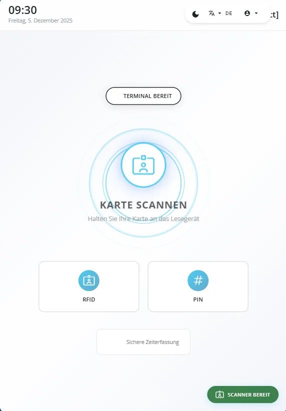 Terminal Karte scannen